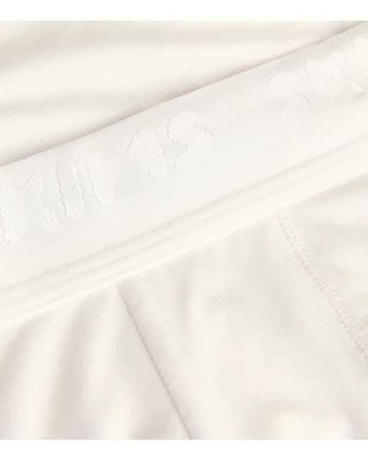Skims White Stretch-Jersey Boxer Briefs for men