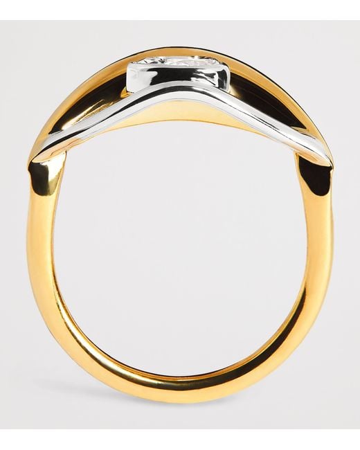 L'Atelier Nawbar Metallic Mixed And Diamond Salvatore Lot N*93 Ring