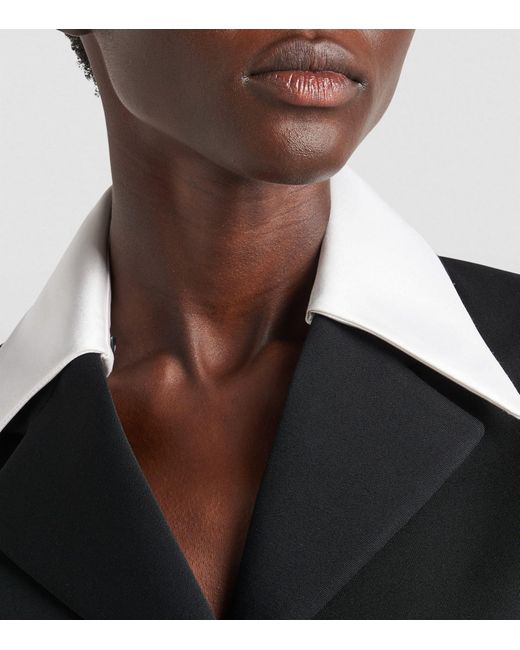 Prada Black Wool Satin-collar Jacket