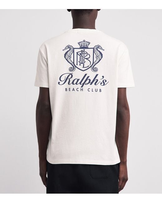 Polo Ralph Lauren White Cotton Ralph's Beach Club T-Shirt for men