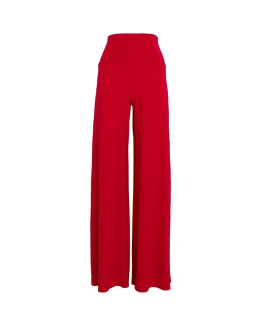 Norma Kamali Red Wide-leg Elephant Trousers