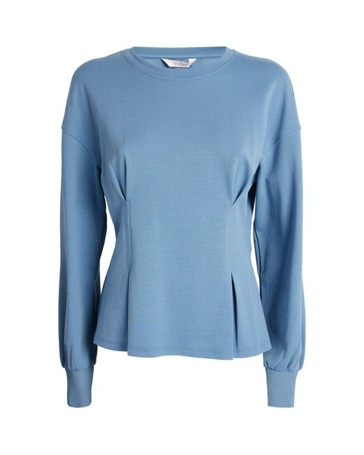 Max Mara Blue Gathered Glauco Sweatshirt