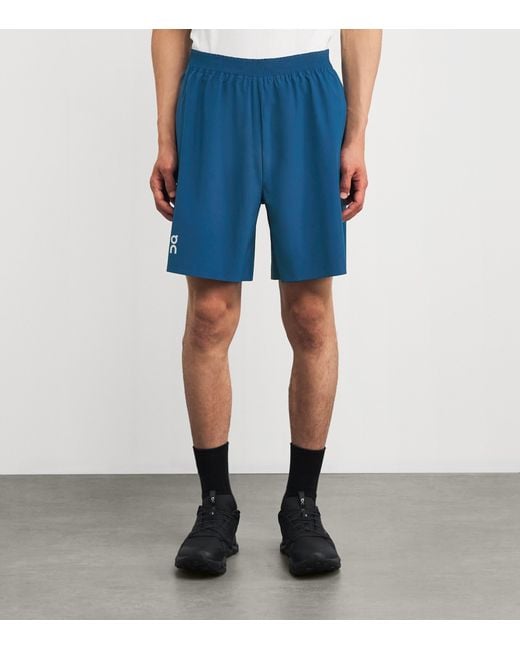 On Shoes Blue Train Shorts for men