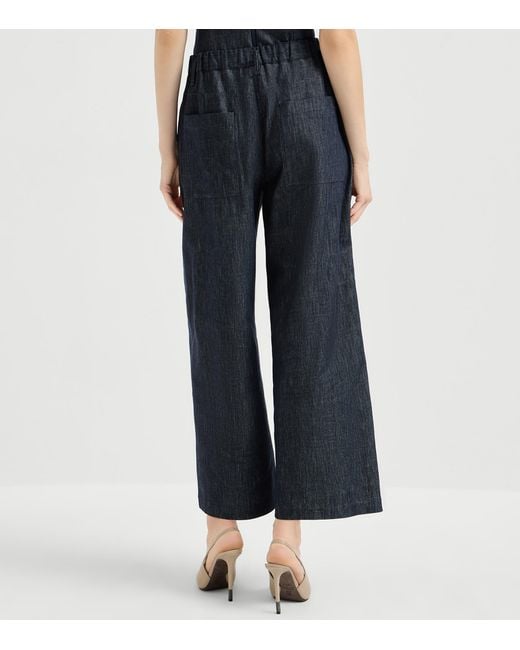 Brunello Cucinelli Blue Wide-Leg Jeans
