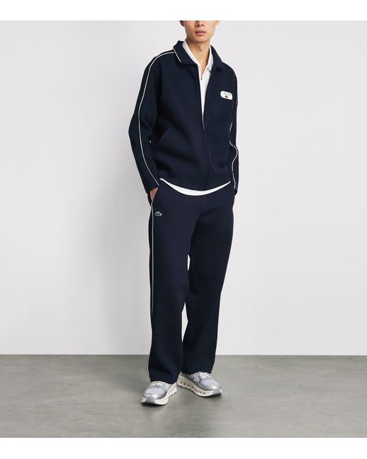 Lacoste Blue Tennis Heritage Zip-Up Sweatshirt for men
