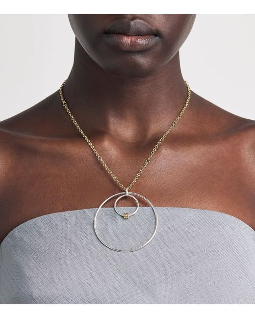 Spinelli Kilcollin Natural Sterling And Echo Hoop Earrings