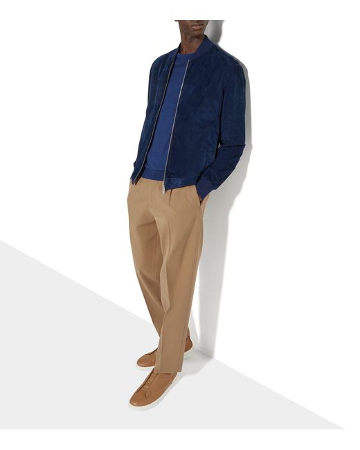 Zegna Natural Cotton-wool Trousers for men