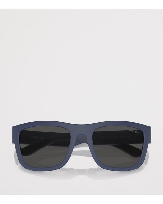 Prada Linea Rossa Gray Nylon Pillow Sunglasses for men