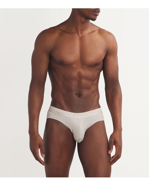 Calvin Klein Cotton Stretch Modern Structure Briefs Pack Of 3 in White for Men Lyst UK