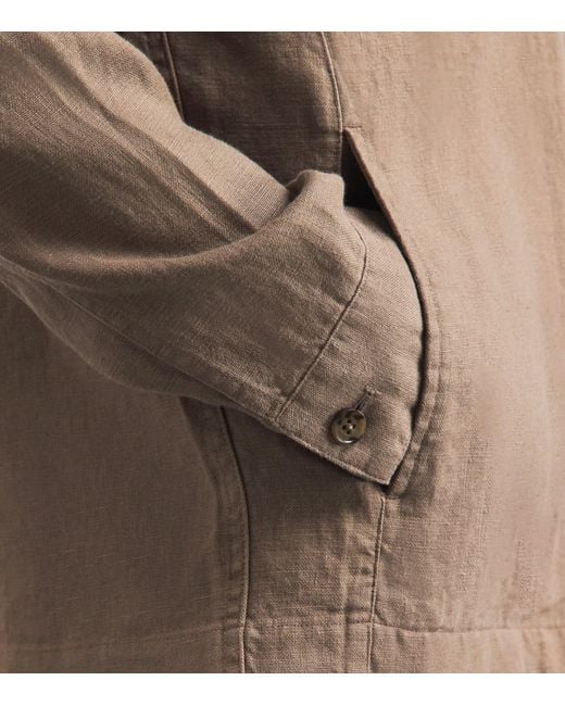 NN07 Brown Linen Alban Jacket for men