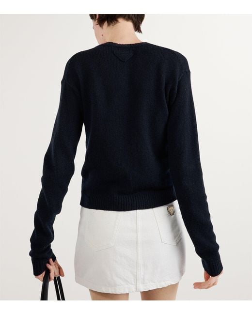 Prada White Denim Mini Skirt