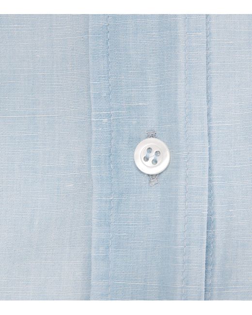 Barena Blue Denim Button-Down Shirt for men