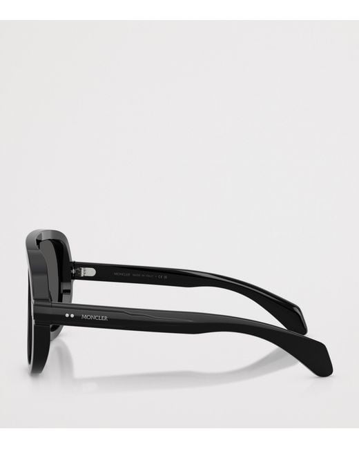 Moncler Black Sunsette Pilot Sunglasses