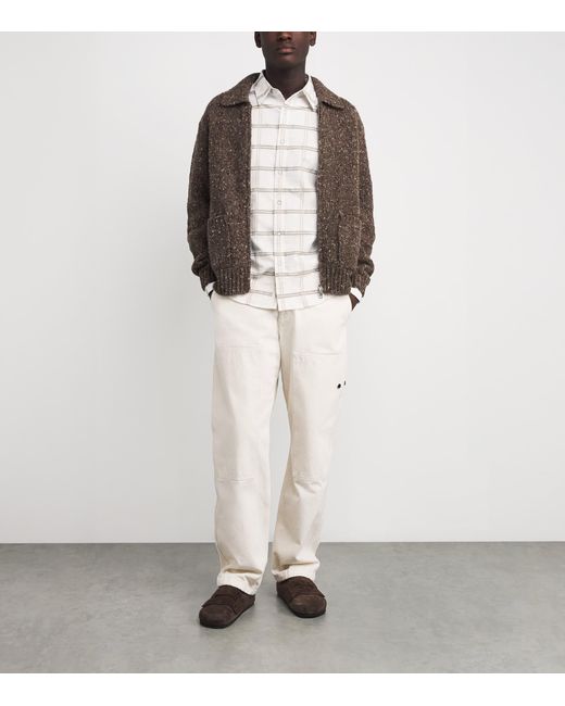 Rag & Bone White Cotton Check Shirt for men