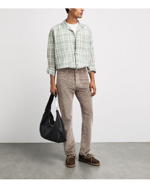 Jacob Cohen Gray Corduroy Edo Straight-Fit Chinos for men