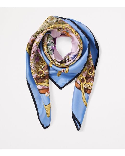 Aspinal Metallic Silk Edwardian Garden Scarf