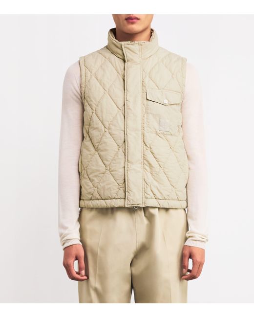 Stone Island Natural Quilted Ghost Gilet for men