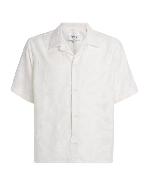 Wax London White Jacquard Curzon Shirt for men