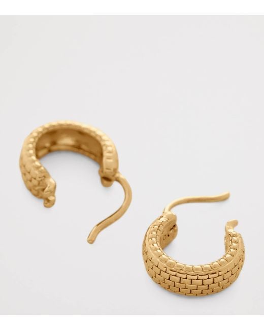Monica Vinader Metallic Vermeil Heirloom Huggie Earrings