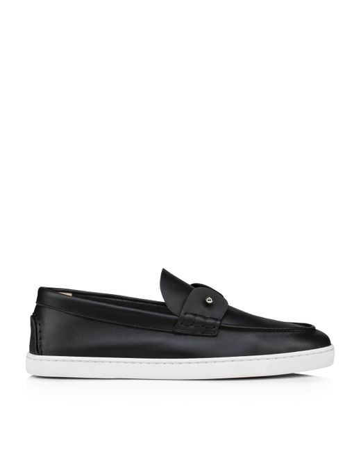 Christian Louboutin Black Chambeliboat Leather Boat Shoes