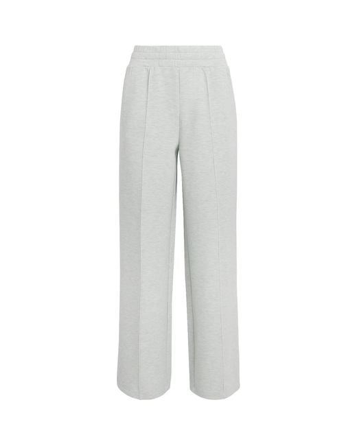 Varley Gray Doublesoft Wide-Leg Sweatpants
