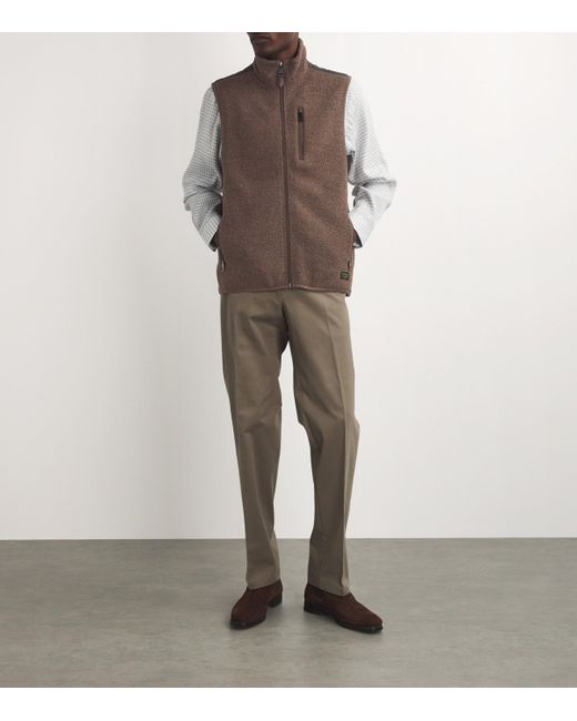 James Purdey & Sons Brown Fleece-Back Jersey Gilet for men