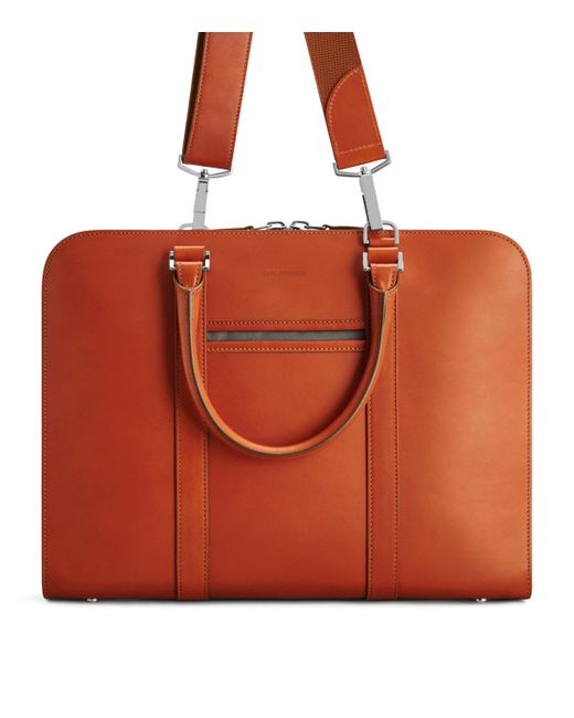Carl Friedrik Red Leather Palissy Briefcase for men