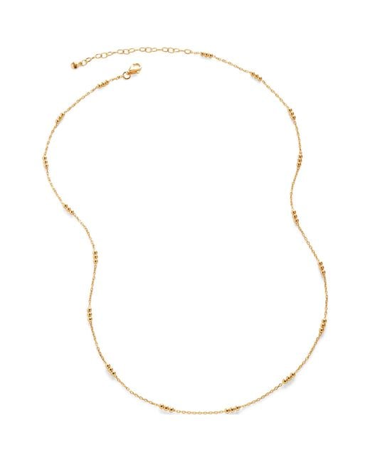 Monica Vinader Natural Vermeil Triple Beaded Chain Necklace
