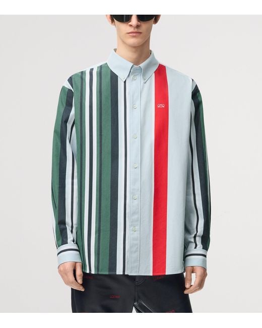Loewe Blue Stripe Print Shirt for men