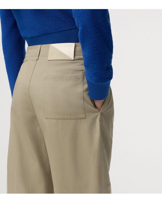 Loewe Natural Cotton Utility Cropped Trousers