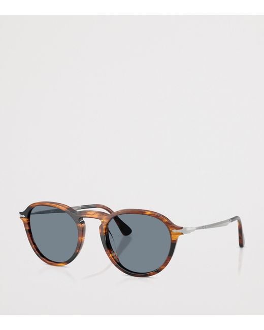 Persol Blue Tortoiseshell Phantos Sunglasses