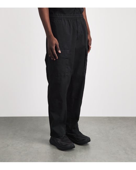 Stone Island Black Stretch Organic Cotton Cargo Trousers for men