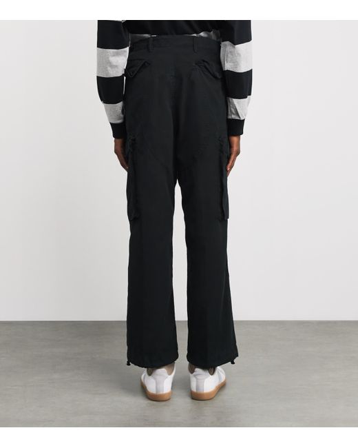 Polo Ralph Lauren Black Ripstop Canvas Cargo Trousers for men