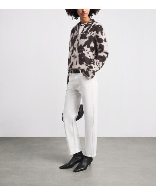 Guest In Residence Multicolor Cashmere Cow Grizzly Zip-Up Cardigan
