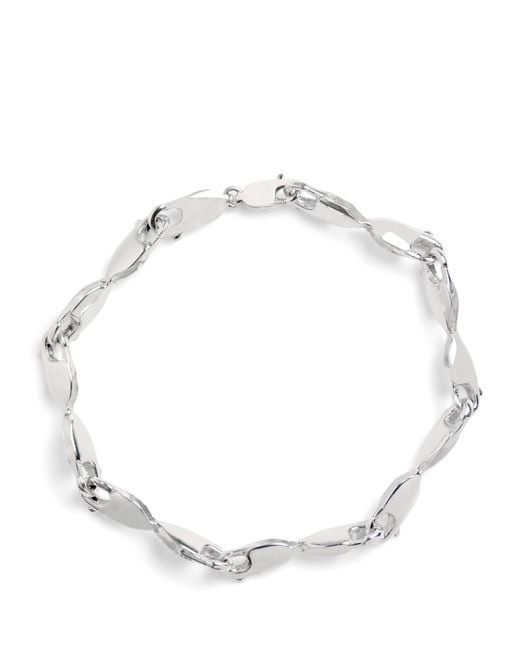 Bleue Burnham Metallic Sterling Lobster Clasp Bracelet for men