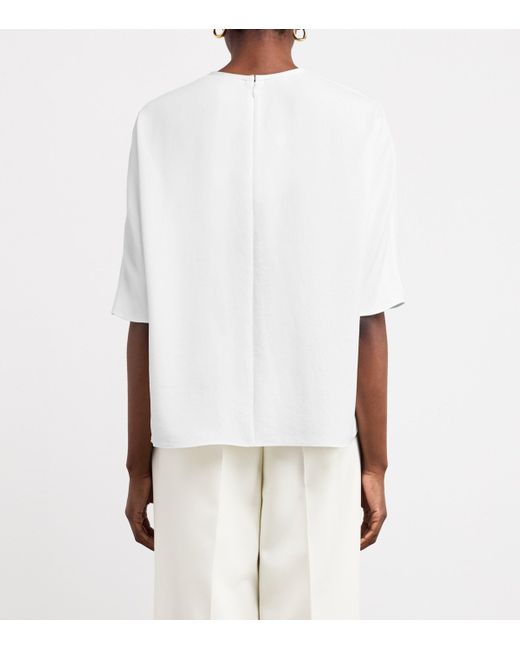 Vince White Crepe Dolmain T-Shirt