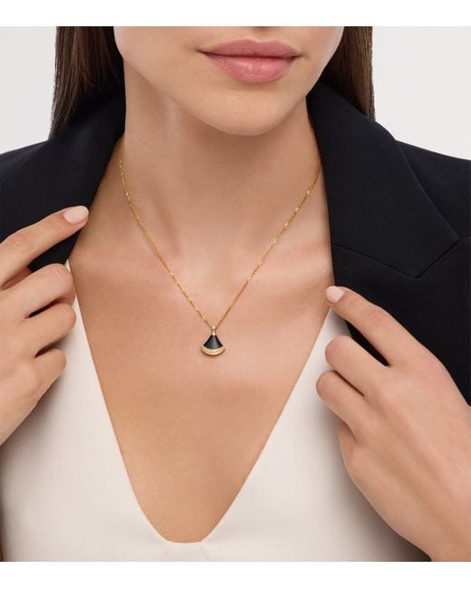 BVLGARI Metallic Divas' Dream 18Ct- Onyx And 0.10Ct Brilliant-Cut Diamond Necklace