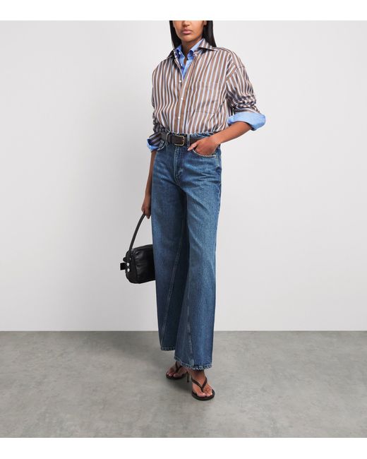 With Nothing Underneath Multicolor Tencel The Weekend Shirt