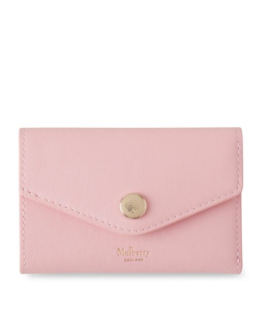 Mulberry Pink Leather Folded Multi-Card Wallet