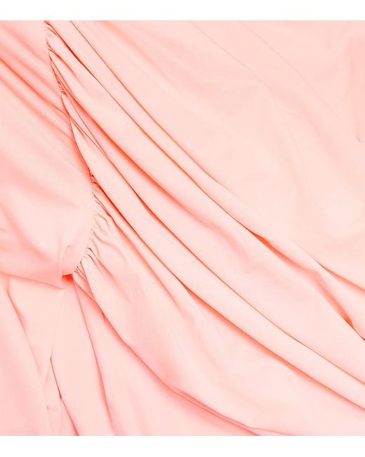De La Vali Pink Draped Perisa Mini Dress