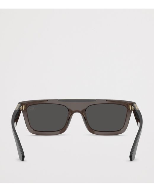 Burberry Gray Injected Be4451U Rectangle Sunglasses for men