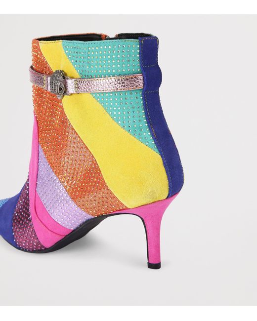 Kurt Geiger Blue Kensington Flexi Ankle Boots