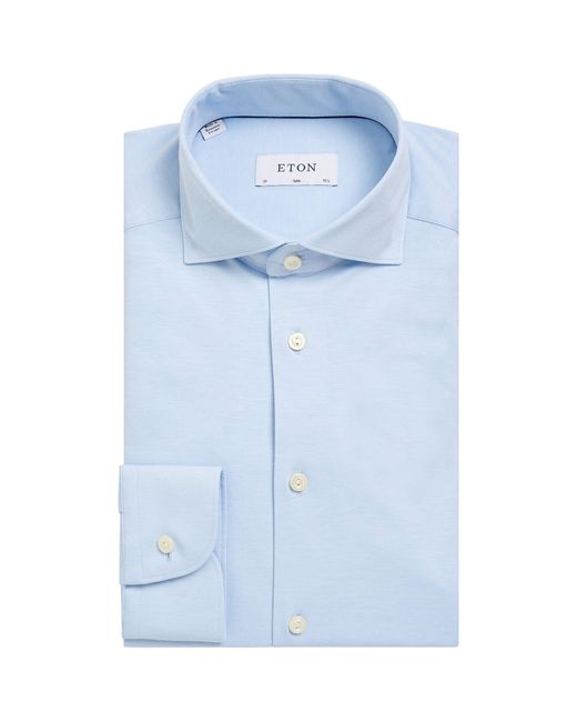 Eton of Sweden Blue 4-way Stretch Slim-fit Shirt for men