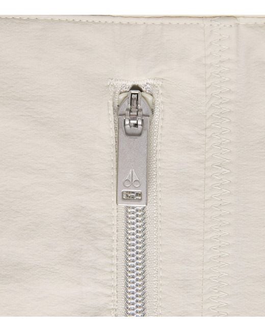 Moose Knuckles White Collared Track Jacket for men