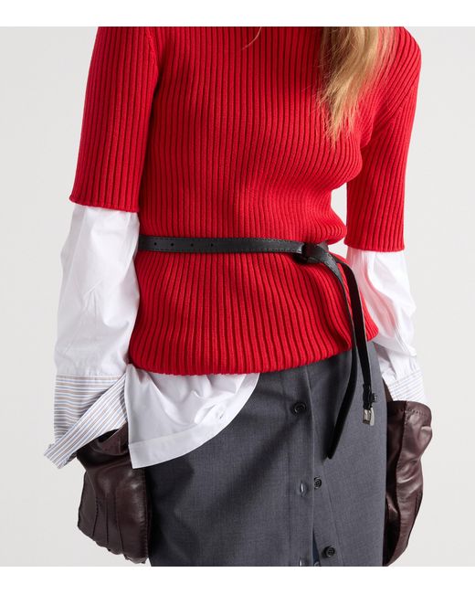 Prada White Cotton Poplin Shirt