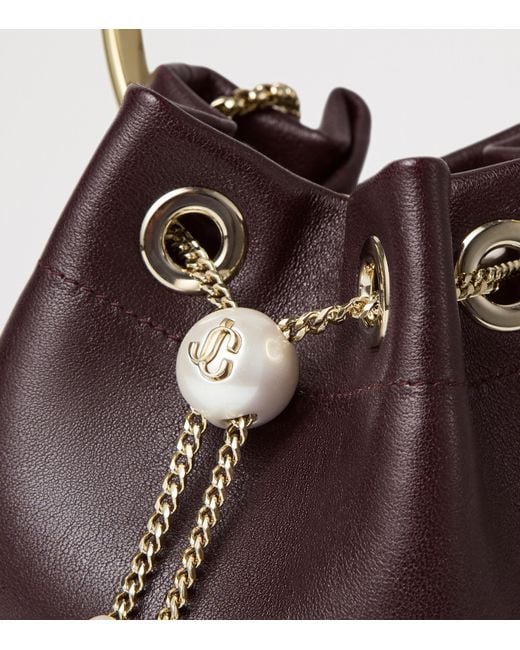 Jimmy Choo Brown Leather Bon Bon Top-Handle Bag