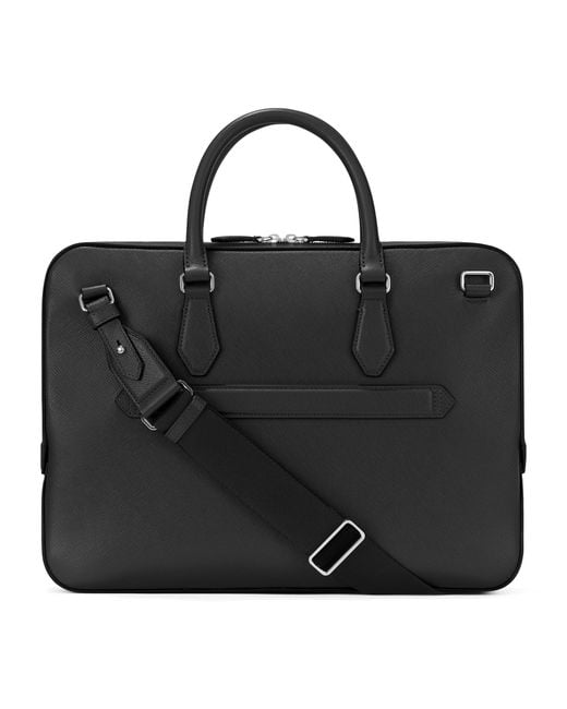 Montblanc Black Leather Sartorial Thin Document Case for men