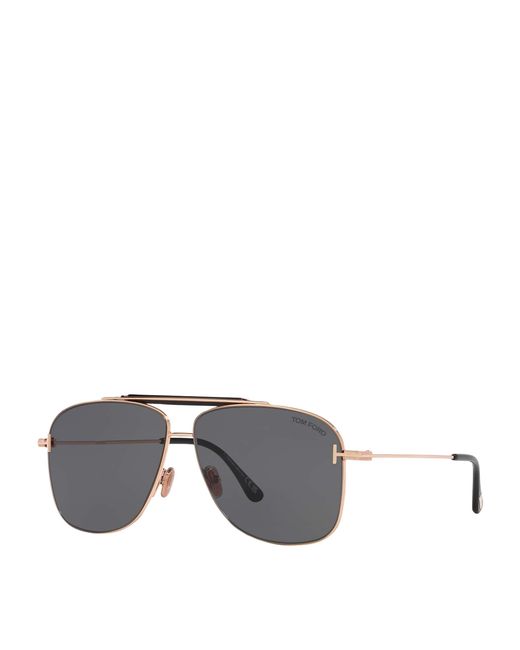 Tom Ford Gray Jaden Aviator Sunglasses for men