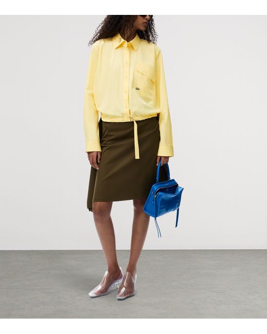 Loewe Yellow Drawstring-Hem Shirt