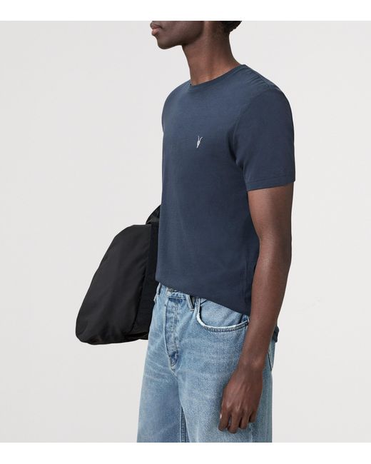 AllSaints Blue Organic Cotton Tonic T-Shirt for men